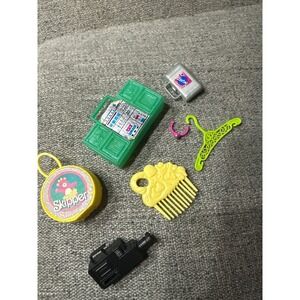 Vintage Mattel Barbie Skipper Doll Accessory Lot Boombox Suitcase Camera Hanger